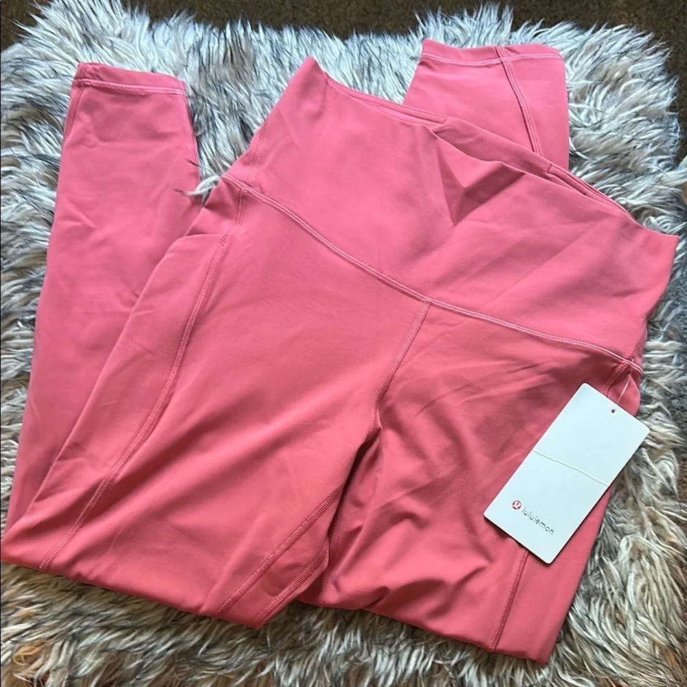 Lululemon align high rise w/ pockets 10 desert red